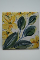 Hand Painted Yellow  flowers